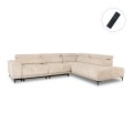 MASSIMO Right Facing Corner Sofa-Sliding Seats, Water Repellent Fabric Beige