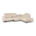 MASSIMO Right Facing Corner Sofa-Sliding Seats, Water Repellent Fabric Beige