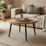 MATRIX Coffee Table D.70x52cm Natural/Metal Black