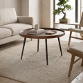 MATRIX Coffee Table D.70x52cm Walnut/Metal Black