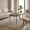 MATRIX Coffee Table D.70x52cm Walnut/Metal Black
