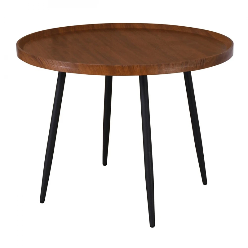 MATRIX Coffee Table D.70x52cm Walnut/Metal Black