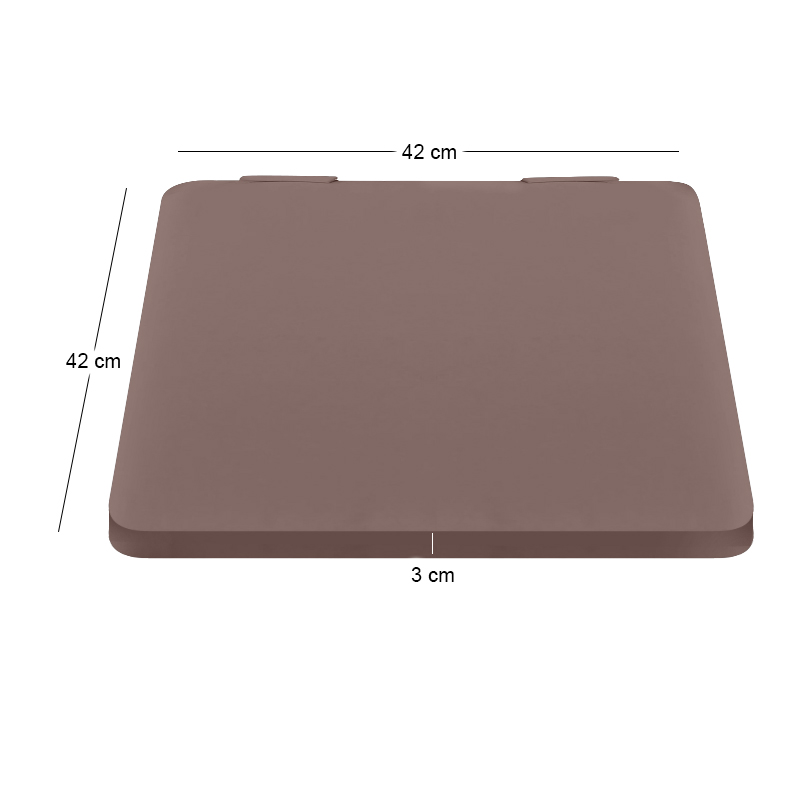 CHAIR Seat Cushion 42x42/3cm Brown