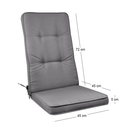 GORD High Cushion Grey 117(45+72)x45/5 cm