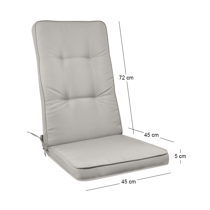 GORD High Cushion Sandy 117(45+72)x45/5 cm