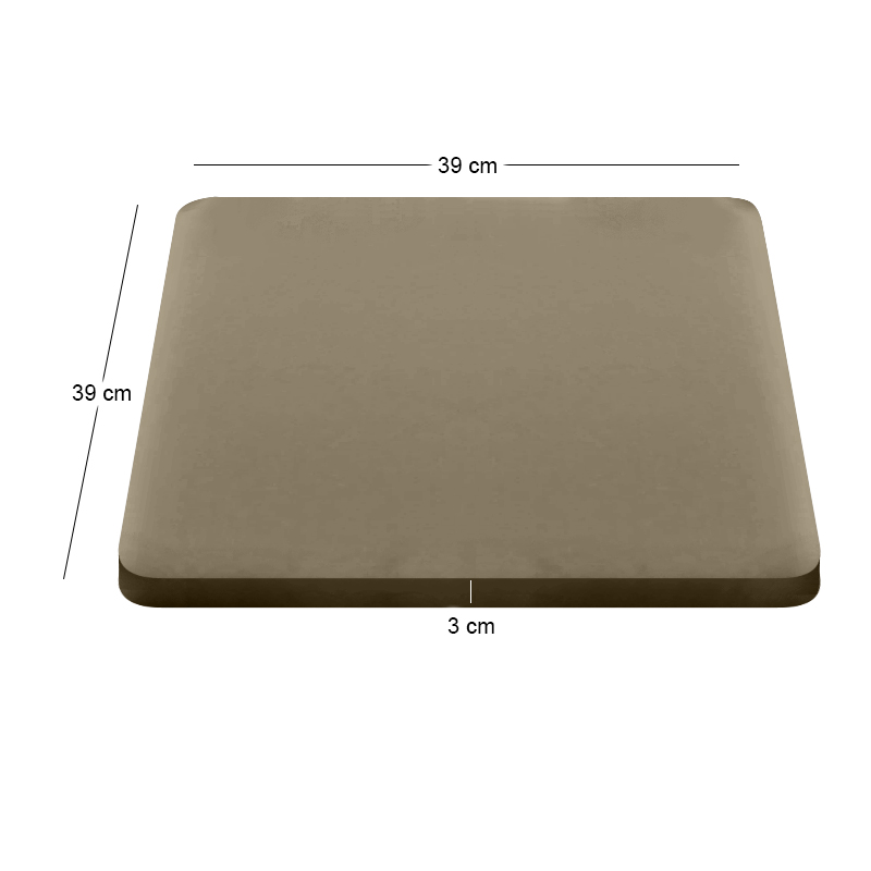Μαξιλάρι Stool με επένδυση από ύφασμα σε χρώμα cappuccino 39x39x3εκ