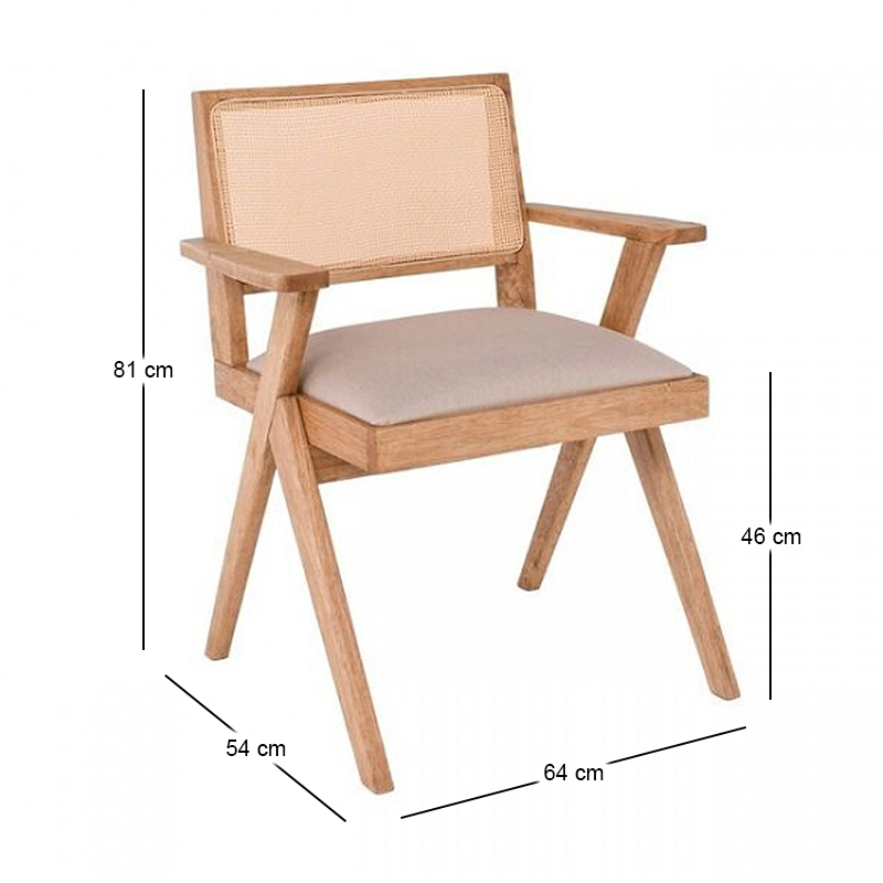 MEMORY Armchair Natural, Fabric Sand Beige