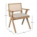 MEMORY Armchair Natural, Pu Cream