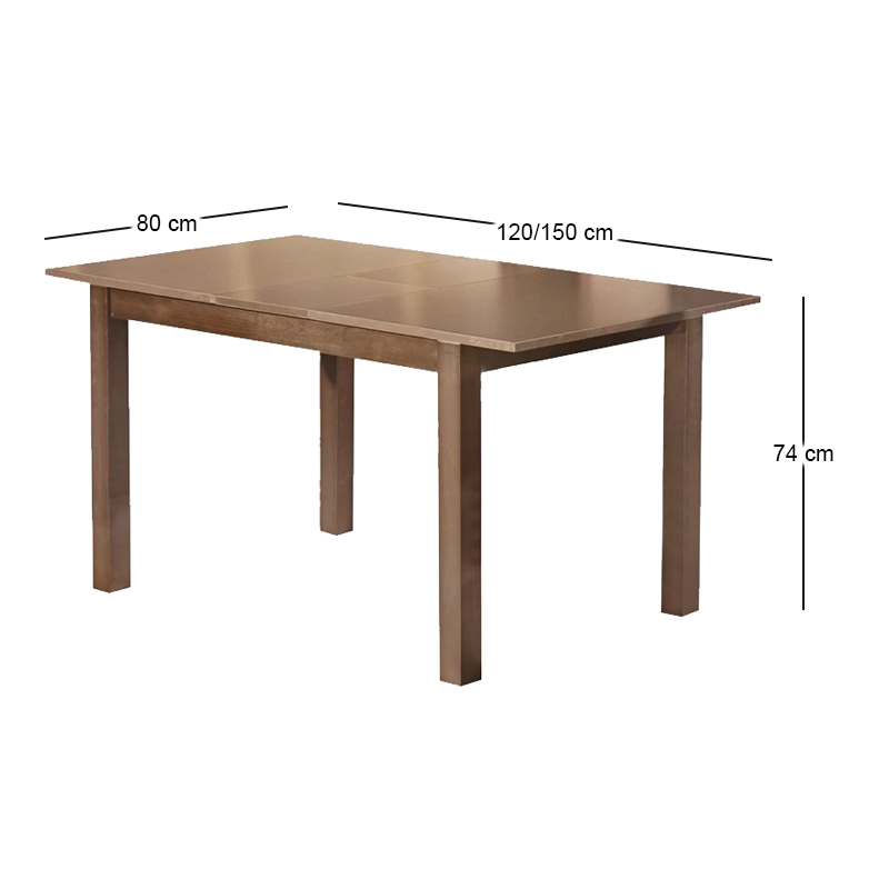 MILLER Table 120+(30)x80 Aroma Beech