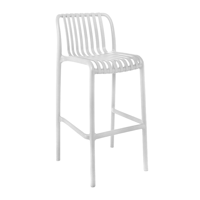 MODA Stackable Bar Stool-Pro PP-UV White