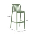 MODA Stackable Bar Stool PP-UV Green