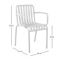 MODIAL Armchair Metal White