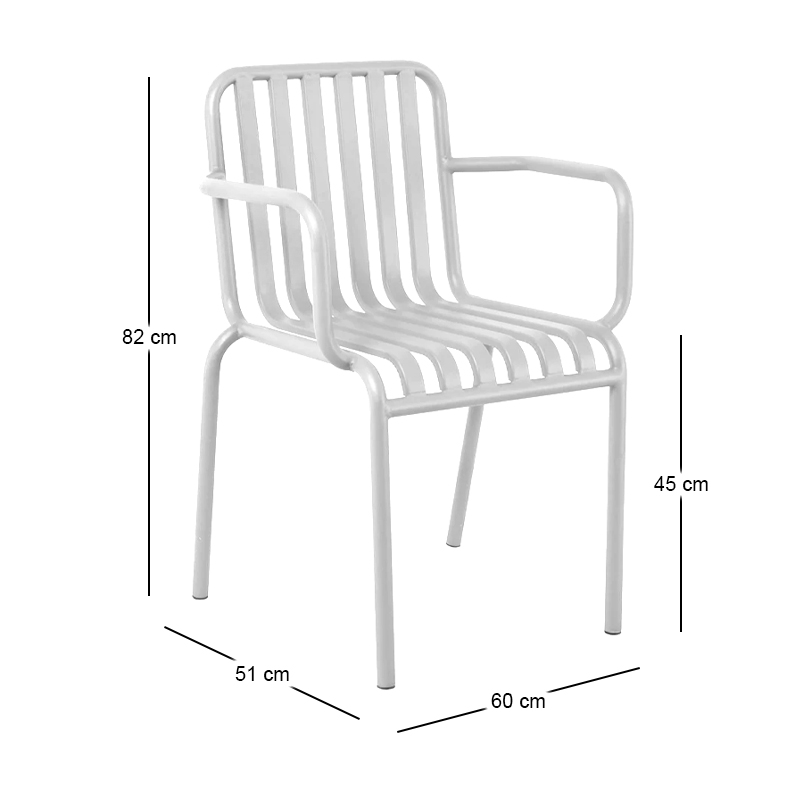 MODIAL Armchair Metal White