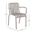 MODIAL Armchair Metal Cappuccino