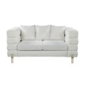 MORRIS Sofa 2-Seater White Teddy Fabric