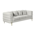 MORRIS Sofa 3-Seater White Teddy Fabric