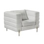 MORRIS Armchair White Teddy Fabric