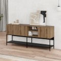 Μπουφές Amira Megapap χρώμα καρυδί Ud - black wood 180x40x80εκ.