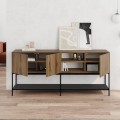 Μπουφές Amira Megapap χρώμα καρυδί Ud - black wood 180x40x80εκ.