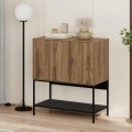 Amira Megapap melamine concole in walnut Ud - black wood 80x40x90cm.