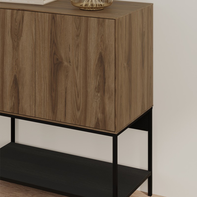 Amira Megapap melamine concole in walnut Ud - black wood 80x40x90cm.