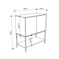 Amira Megapap melamine concole in walnut Ud - black wood 80x40x90cm.