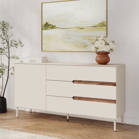 Arch Megapap melamine concole in sandstone color 150x40x78.4cm.