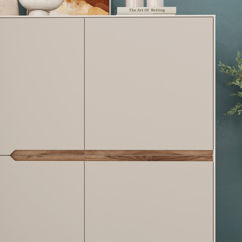 Arch Megapap melamine concole in sandstone color 98x40x120,5cm.