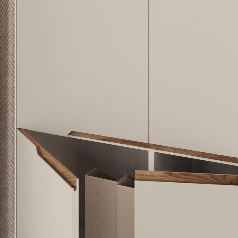 Arch Megapap melamine concole in sandstone color 98x40x120,5cm.