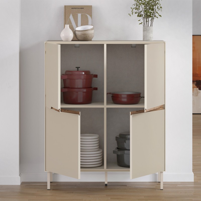 Arch Megapap melamine concole in sandstone color 98x40x120,5cm.