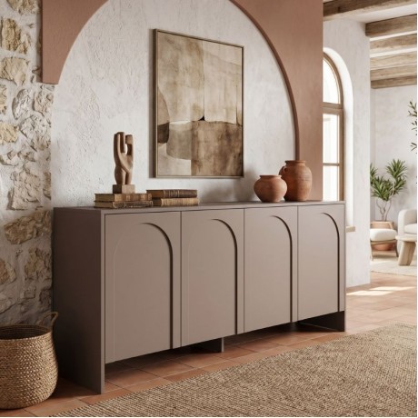 Aurelia Megapap melamine console in mocha color 180x45x80cm.