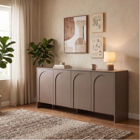 Aurelia Megapap melamine console in mocha color 180x45x80cm.