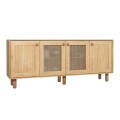 Bohemian Megapap melamine console in oak color 180x40x75cm.