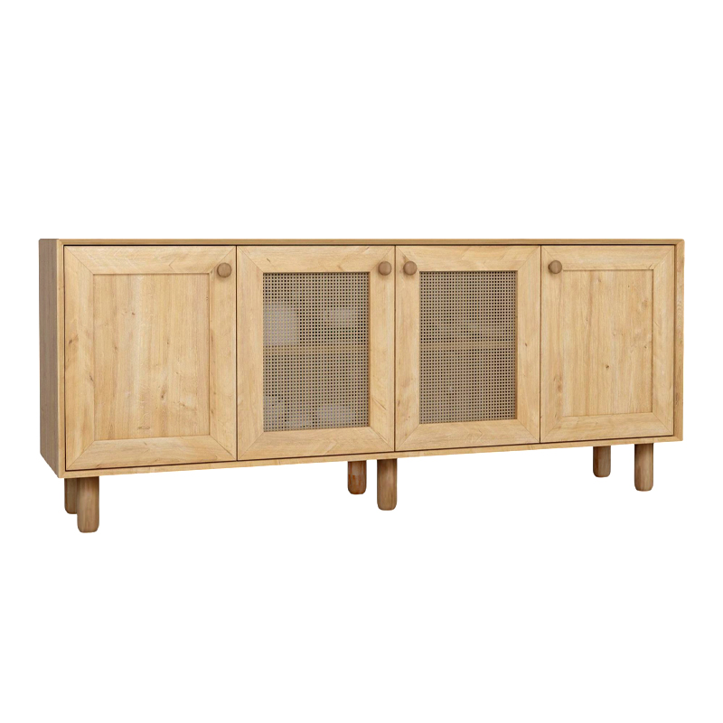 Bohemian Megapap melamine console in oak color 180x40x75cm.