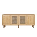 Bohemian Megapap melamine console in oak color 180x40x75cm.