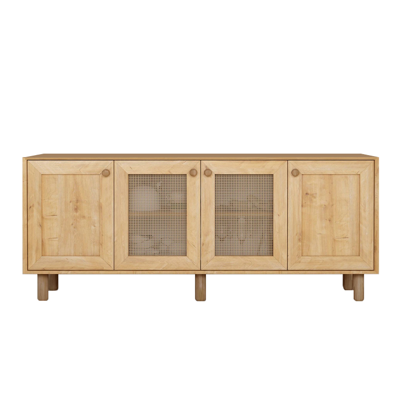 Bohemian Megapap melamine console in oak color 180x40x75cm.