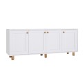 Bohemian Megapap melamine console in white - oak color 180x40x75cm.