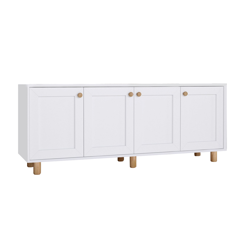 Bohemian Megapap melamine console in white - oak color 180x40x75cm.