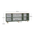 Bohemian Megapap melamine console in green - oak color 180x40x75cm.