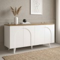 Bono Megapap melamine console in white - sepet oak color 150x45x74.6cm.