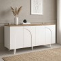 Bono Megapap melamine console in white - sepet oak color 150x45x74.6cm.