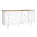 Bono Megapap melamine console in white - sepet oak color 150x45x74.6cm.
