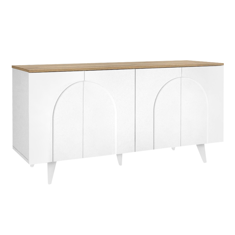 Bono Megapap melamine console in white - sepet oak color 150x45x74.6cm.