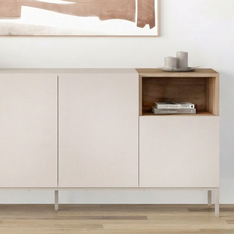 Cailin Megapap melamine console in sandstone - sepet oak color 180x41.8x80cm.
