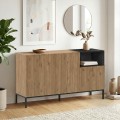 Cailin Megapap melamine console in sepet oak - black wood color 140x41.8x80cm.
