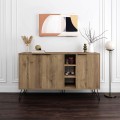 Clara Megapap melamine buffet in light brown color 142x35,6x83cm.