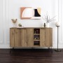 Clara Megapap melamine buffet in light brown color 142x35,6x83cm.