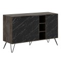 Clara Megapap melamine buffet in dark coffee - black marble effect color 142x35,6x83cm.