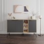 Μπουφές Clara Megapap χρώμα sapphire oak - ανθρακί 142x35,6x83εκ.