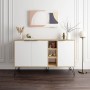 Μπουφές Clara Megapap χρώμα sapphire oak - λευκό 142x35,6x83εκ.